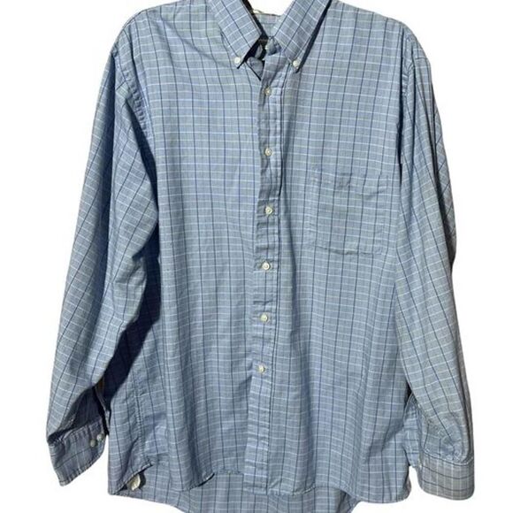 Vtg Arrow Dover Oxford Vertical Striped Button Down Dress Shirt 17 34-35 - Picture 1 of 8